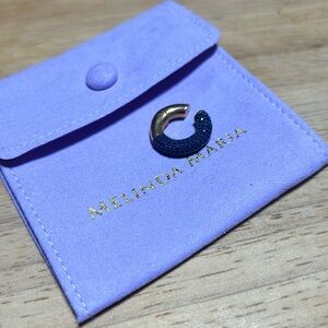 Melinda Maria Lia Large Ear Cuff in Gold & Sapphire Blue Black NEW! ✨